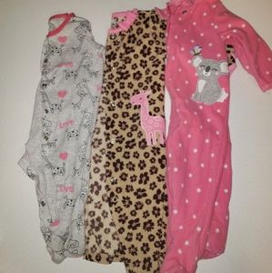 Baby Girl One Piece Pajamas Bundle